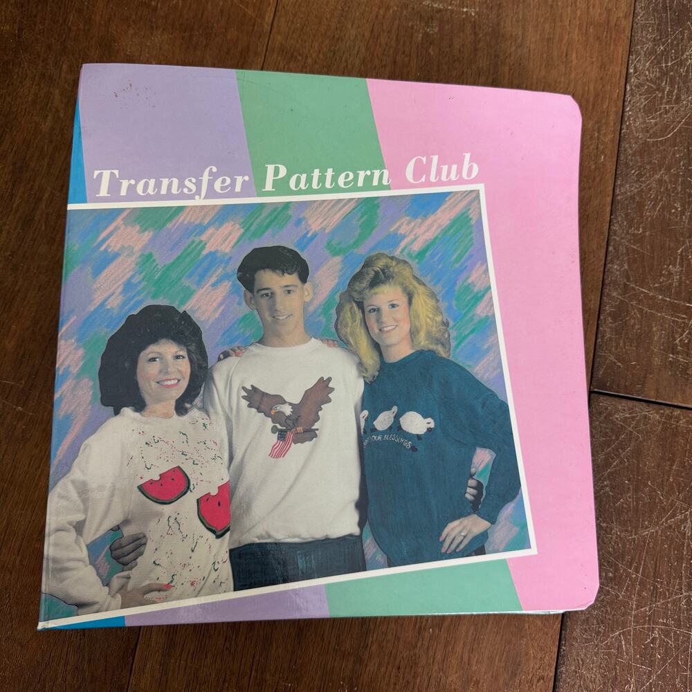 Transfer Pattern Club Shirt Design Binder Patterns/instructions COMPLETE UNUSED